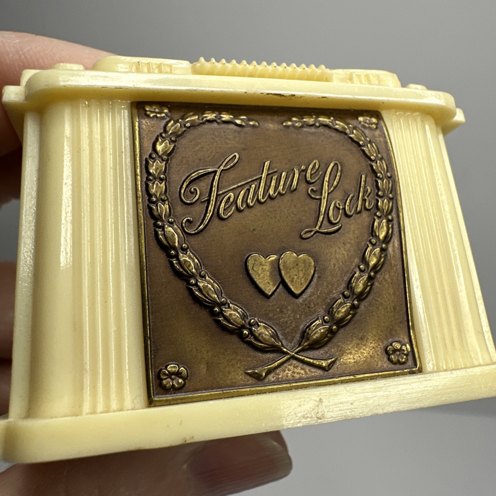 Vintage Art Deco Cream Celluloid Wedding Engagement Special Occasion Gift Box