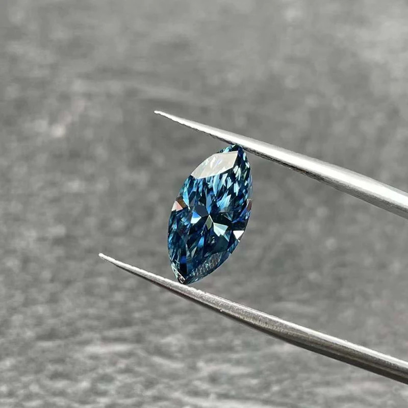 GRA VVS1 Royal Blue 0.1ct-5ct Multiple Shapes Loose Moissanite Wholesale Price