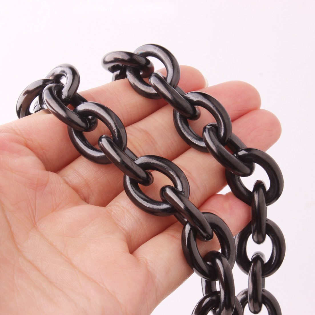 7″-40″ Stainless Steel Huge 8/11/13/15mm Rolo Oval Link Men’s Chain Necklace