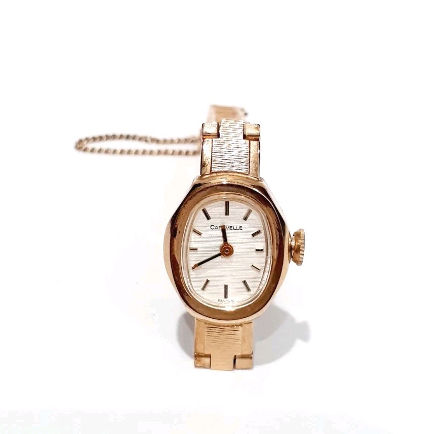 Vintage Bulova Caravelle Gold Tone Ladies Watch Rare SEE DESCRIPTION