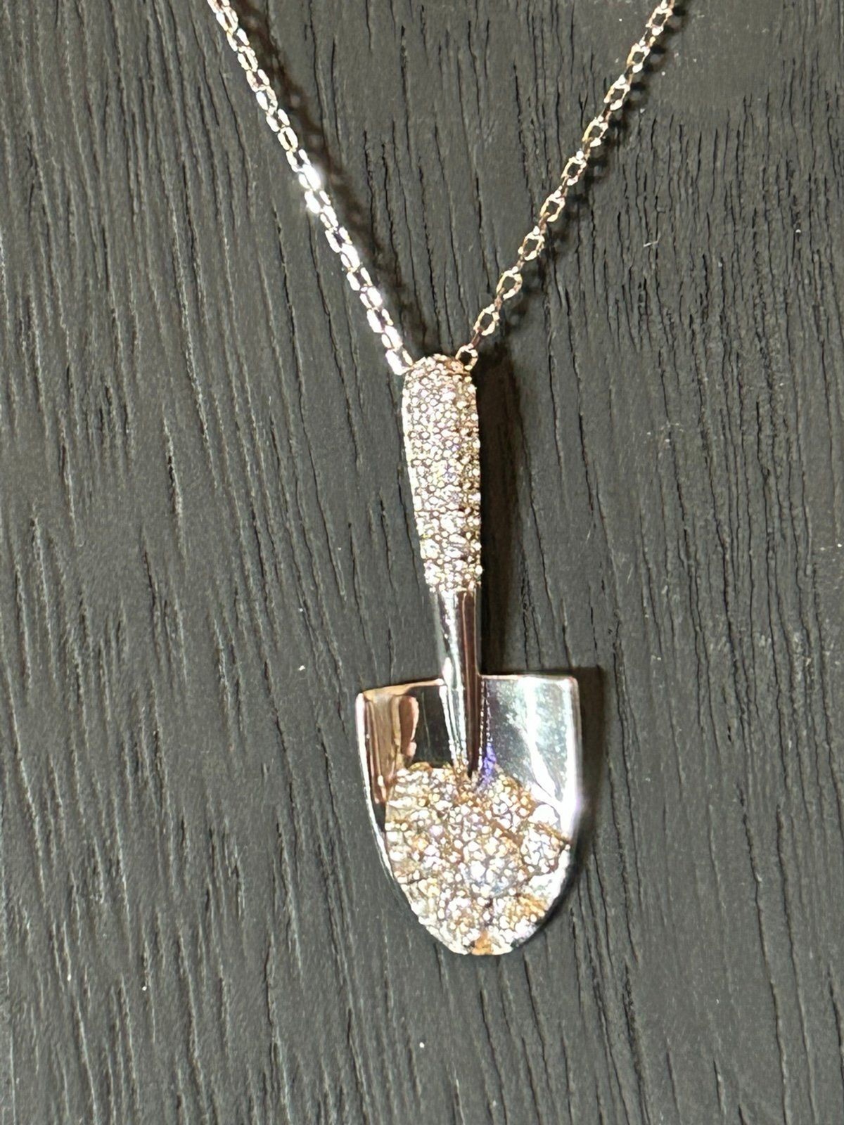 925 Sterling Silver Necklace with Shovel Pendant