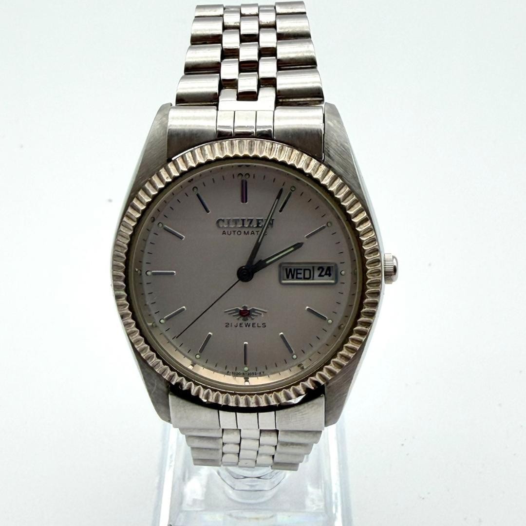 Good Condition Citizen Eagle 7 Watch Transparent Back Automatic Day Date Men’s W
