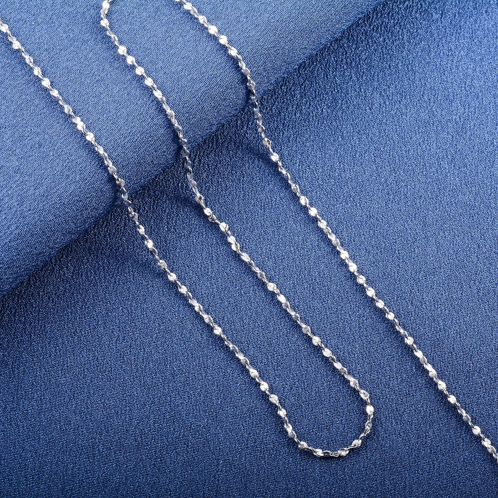 Necklace Chain Choker Dainty Glitter Steel Women, 14/30 inches 1.2/1.5/1.8mm