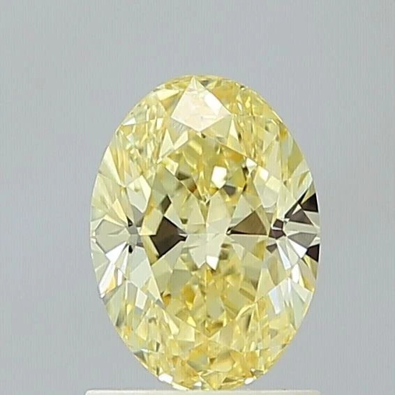 3.70 CT Natural Yellow Diamond 9×11 mm 1 Pcs Oval Cut VVS1 D Grade Certified.