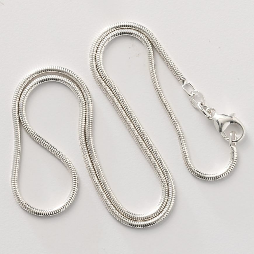 Men&Women’s 925 Sterling Silver Tarnish-Free Italian Snake Chain Necklace 16-38″