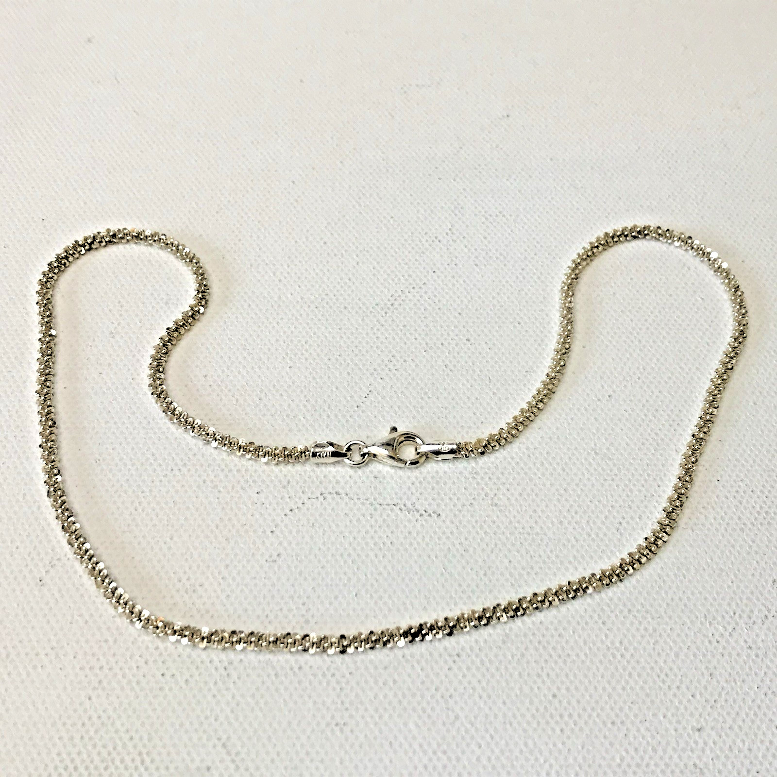 MILOR Italy sterling silver Margarita link 16″ necklace 2.7mm 7.59grams (Z15)