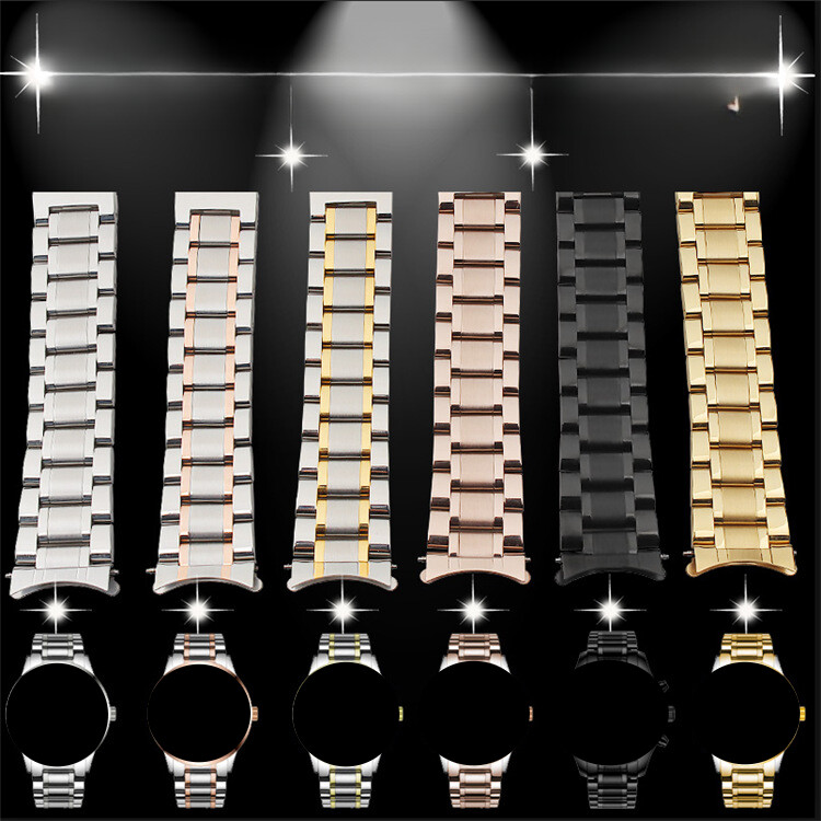 Premium Solid Stainless Steel Watch Strap Band Metal Business 12-26mm Universal