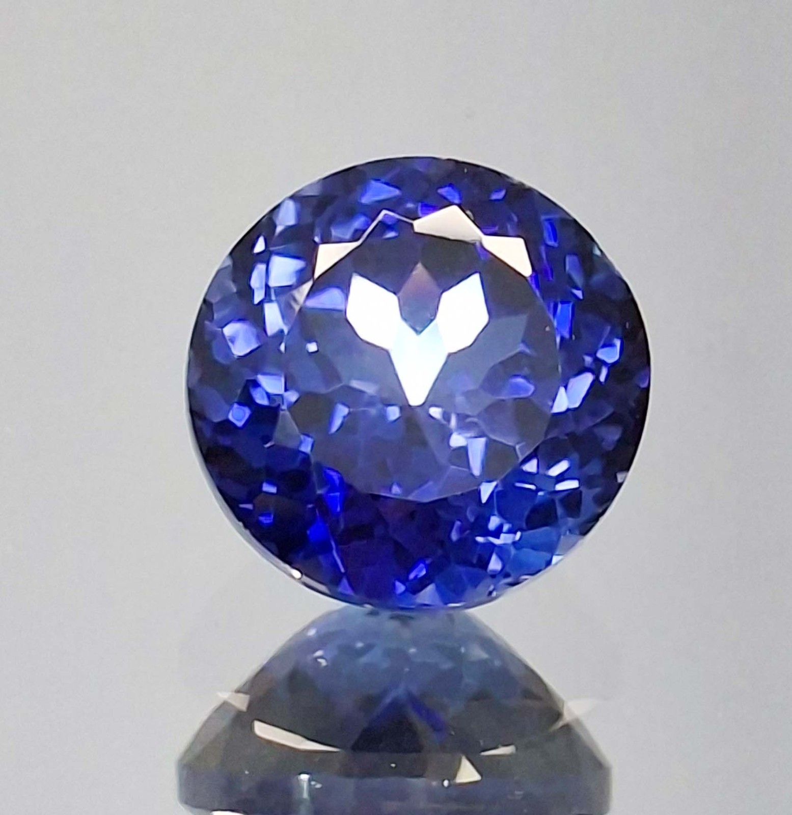 Natural 13-15 Ct Round Cut Deep Blue Tanzanite Certified Loose Gemstone RK312