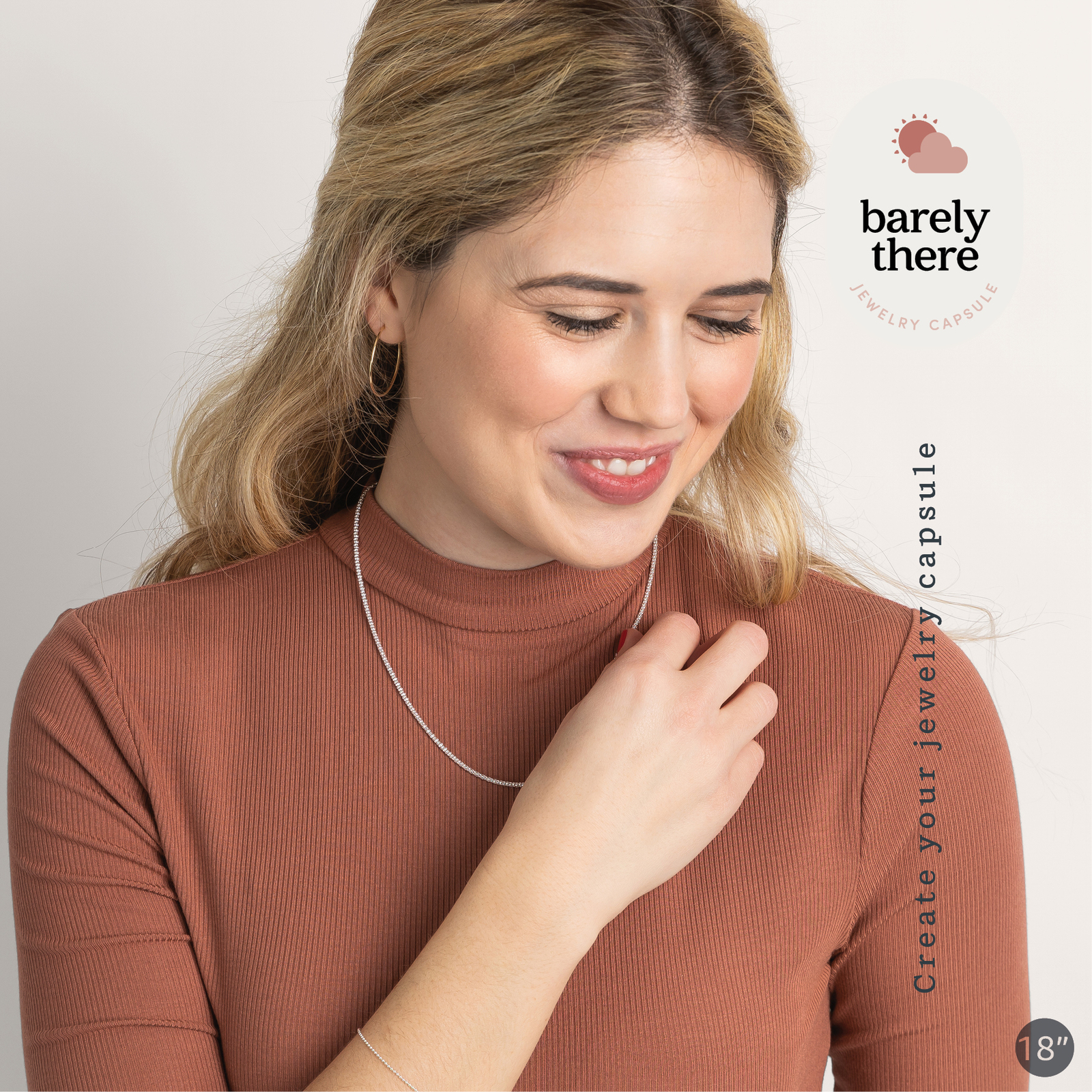 925 Sterling Silver Rose Gold Plated Popcorn Coreana Chain for Girls and Women