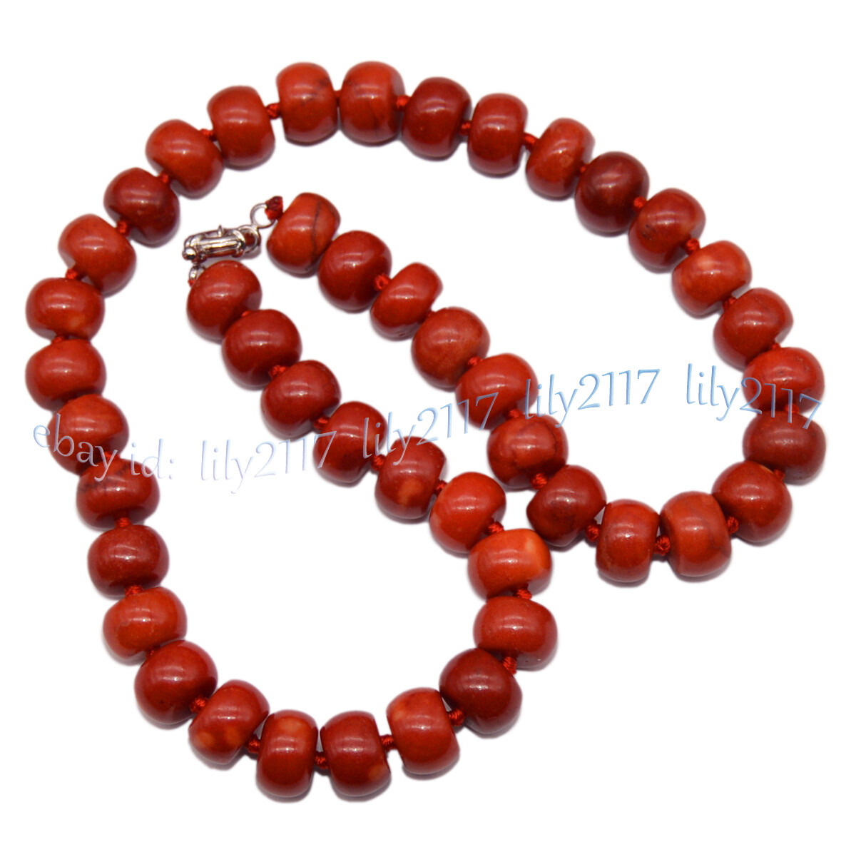 Genuine Natural Red Coral Irregular Rondelle Gemstone Beads Necklace 14-48 inch