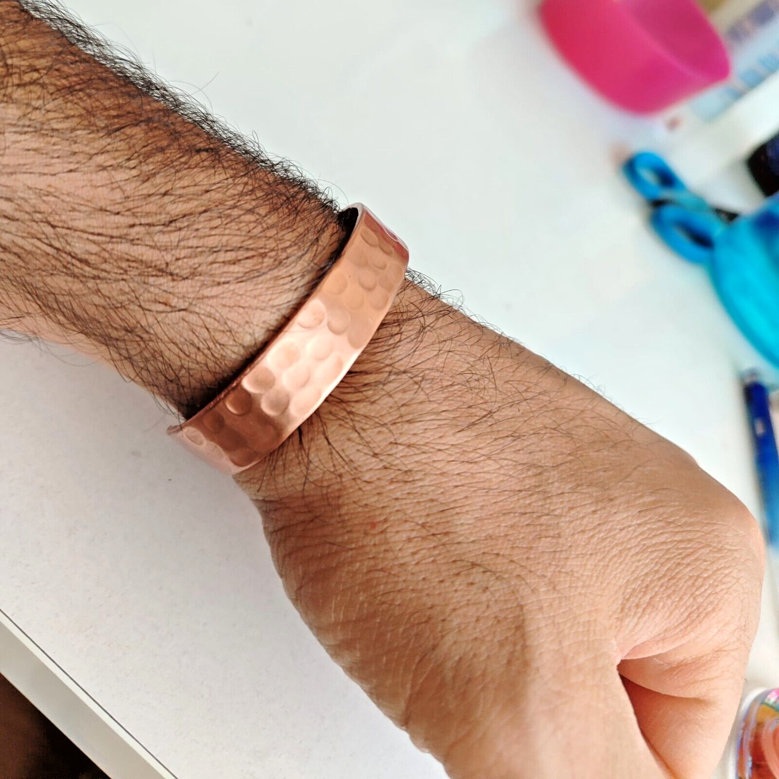 100% Pure Copper Bracelet Heavy Hand Made Healing Unisex Men Women 35gr 1.25oz