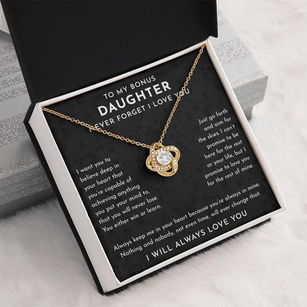 To My Bonus Daughter Gift, Bonus Daughter Necklace, Bonus Daughter Jewelry Gifts