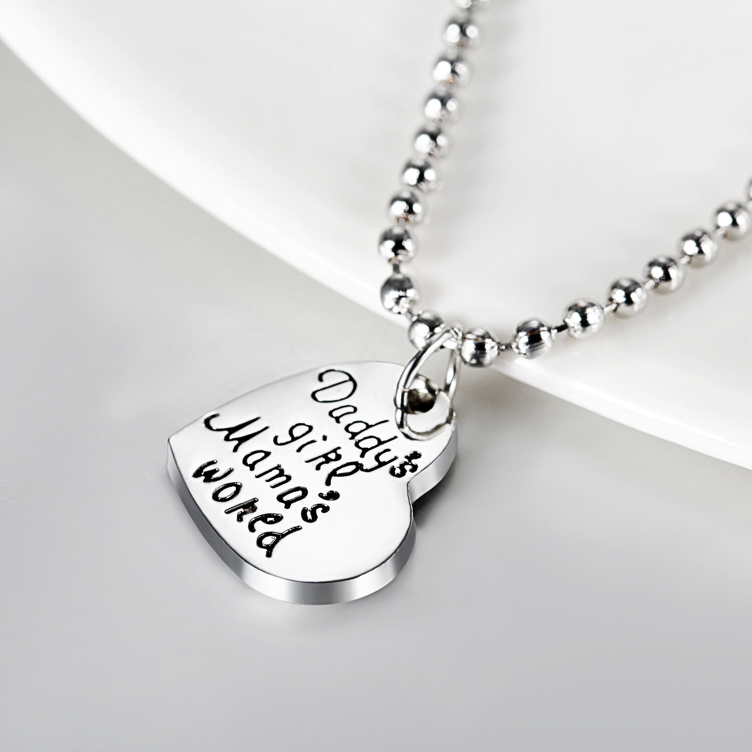 3Pcs Dad Daughter Mommy Keychain Pendant Necklace Family Jewelry Birthday Gift