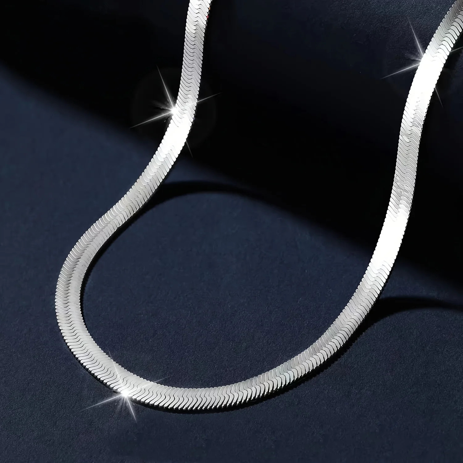 Hip Hop Stainless Steel Width 6mm Flat Snake Chain Choker Waterproof Necklaces C