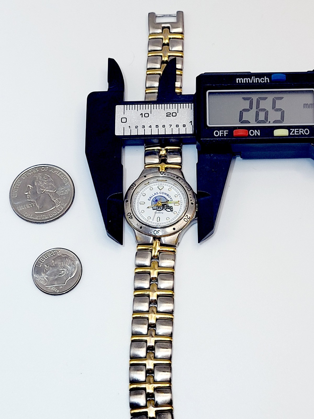 GTE Dallas Cowboys Ladies Women’s Analog Watch 2 Tone 26mm N. MINT New Battery