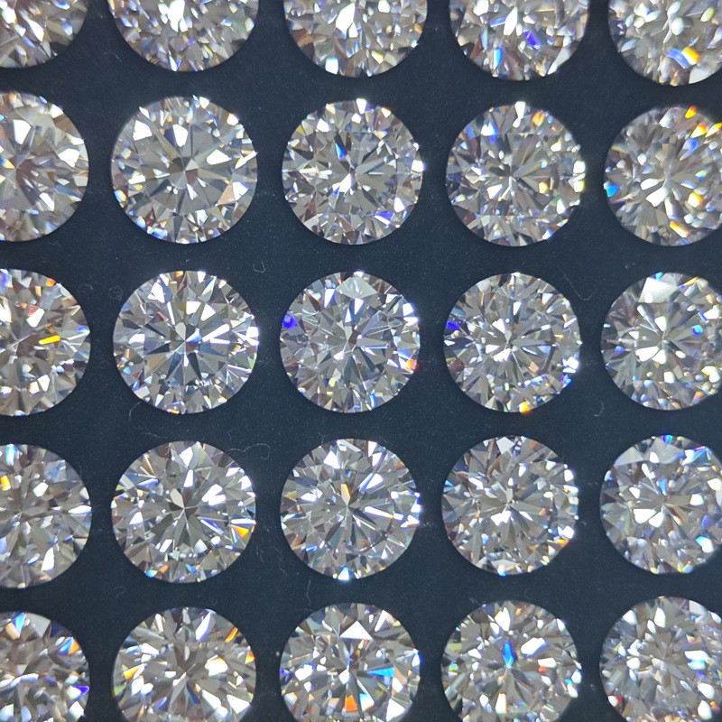 US Round Cut 1.5ct 7.5mm Sparkling Loose Moissanite Gemstone D VVS1 Pass Tester