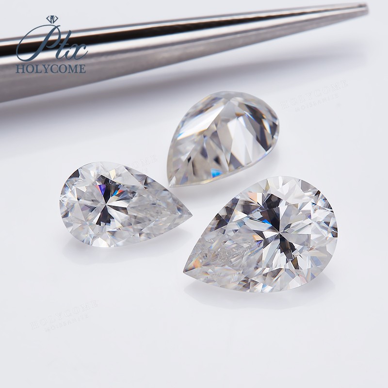 Primary Color Moissanite Stone Pear Cut VVS1 Loose Gemstone With GRA Certificate