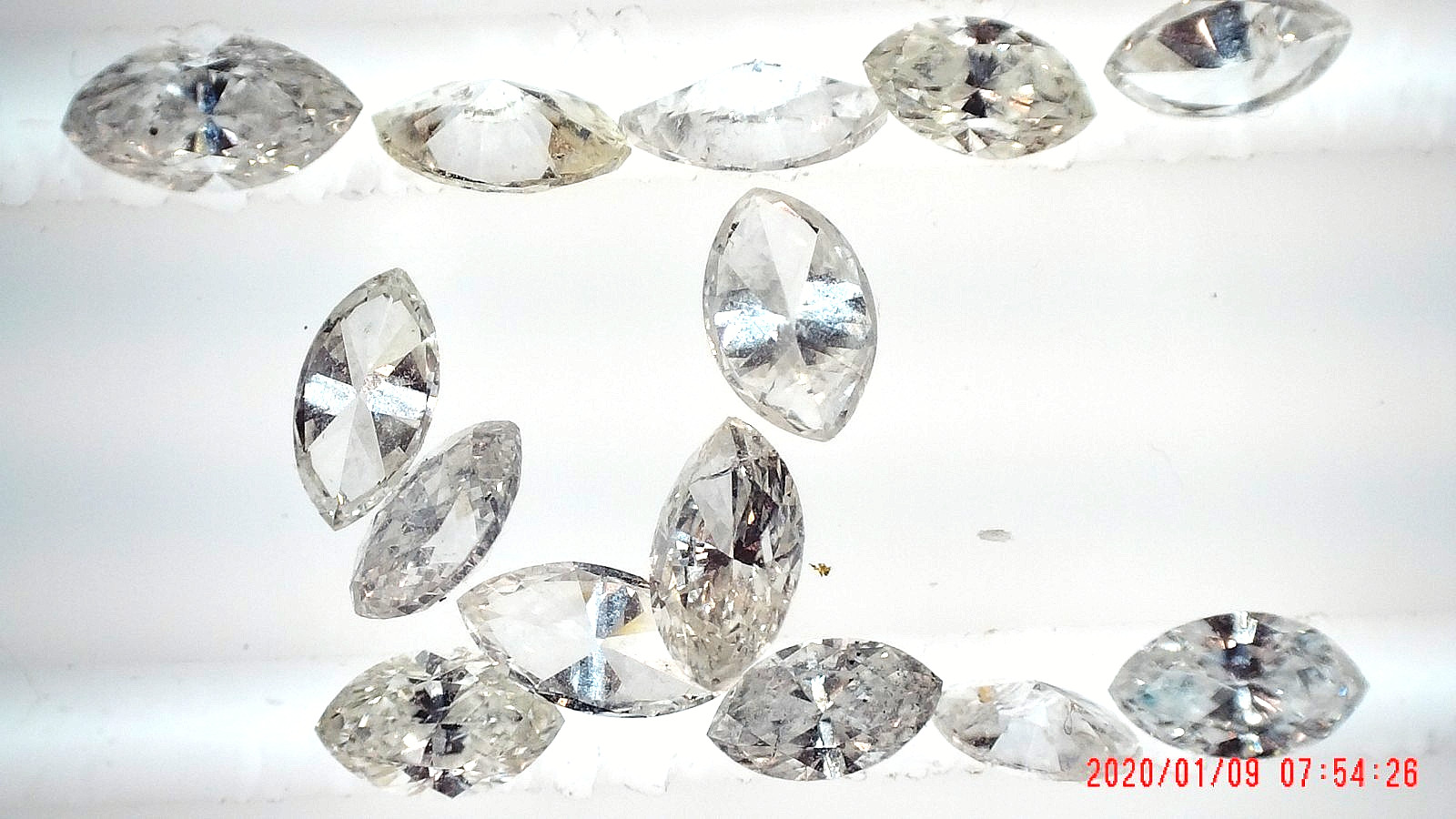 2.05ctw Loose Lot 14 Marquise Cut Bright White Natural Diamond 0.21ct to 0.10ct