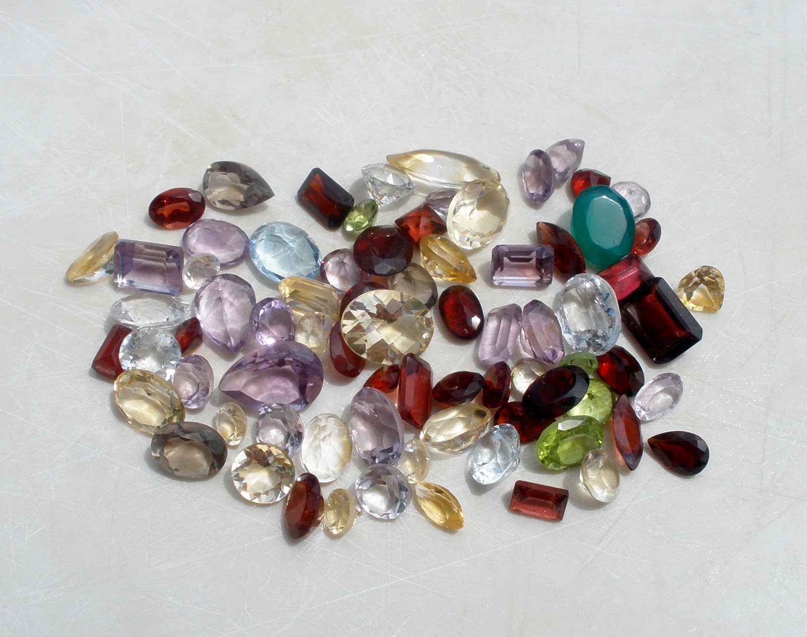 natural gem mix loose faceted parcel lot over 50 carats