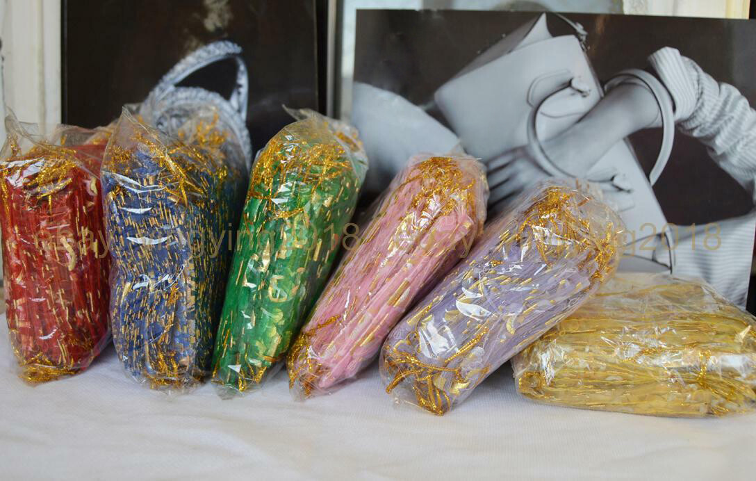Wholesale 600pcs mixed color wedding silk jewelry organza pouch gift 10x13cm
