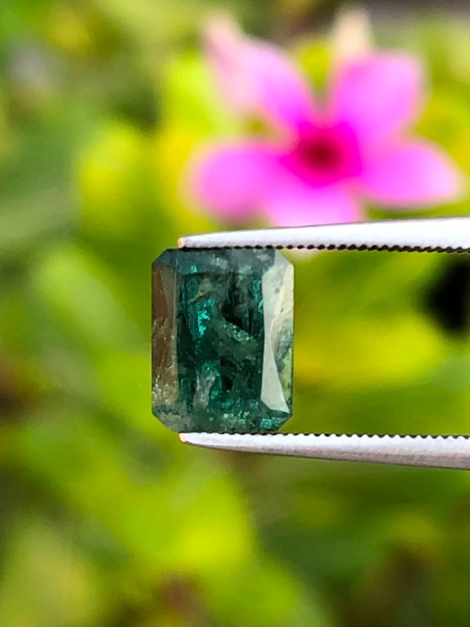 1.20ct natural green tourmaline loose gemstone clarity included for jewelry