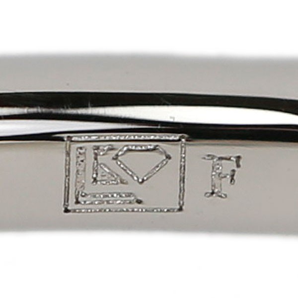 Lazare Kaplan diamond ring Pt950 Half-eternity thin style Used 908489