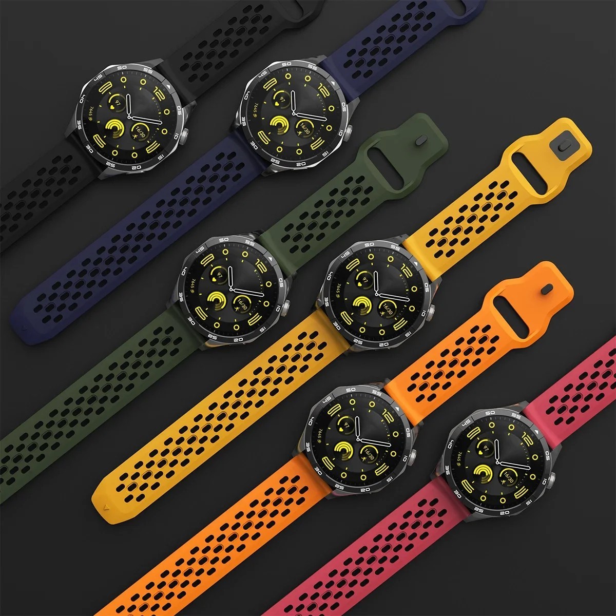 18mm 20mm 22mm Breathable Silicone Sport Watch band Silicone Strap