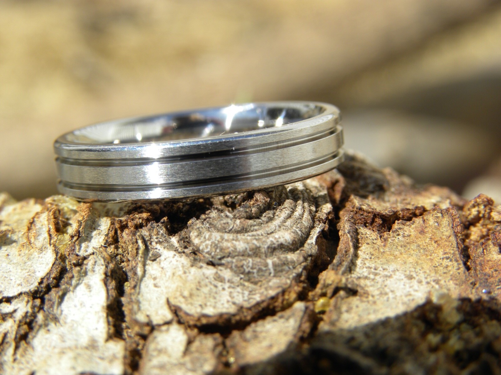 Men’s Everyday Wear Ring, Solid Titanium, 4mm Width, Made by us in the USA