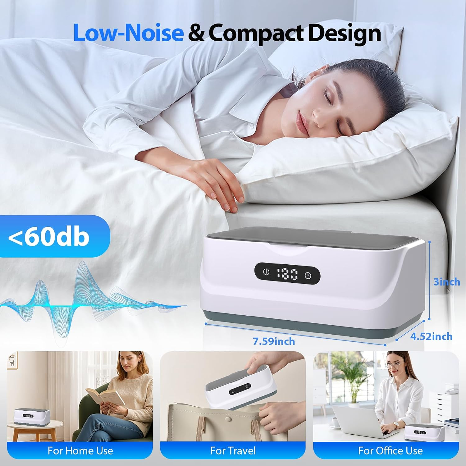 Ultrasonic Jewelry Cleaner: 48Khz Ring Cleaner Ultrasonic Machine with Digital T
