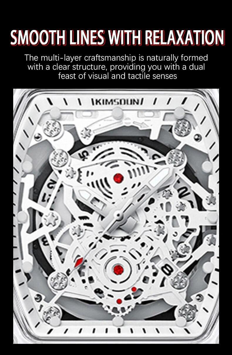 KIMSDUN Transparent Men’s Watch Quartz Wristwatch Luminous Waterproof watch