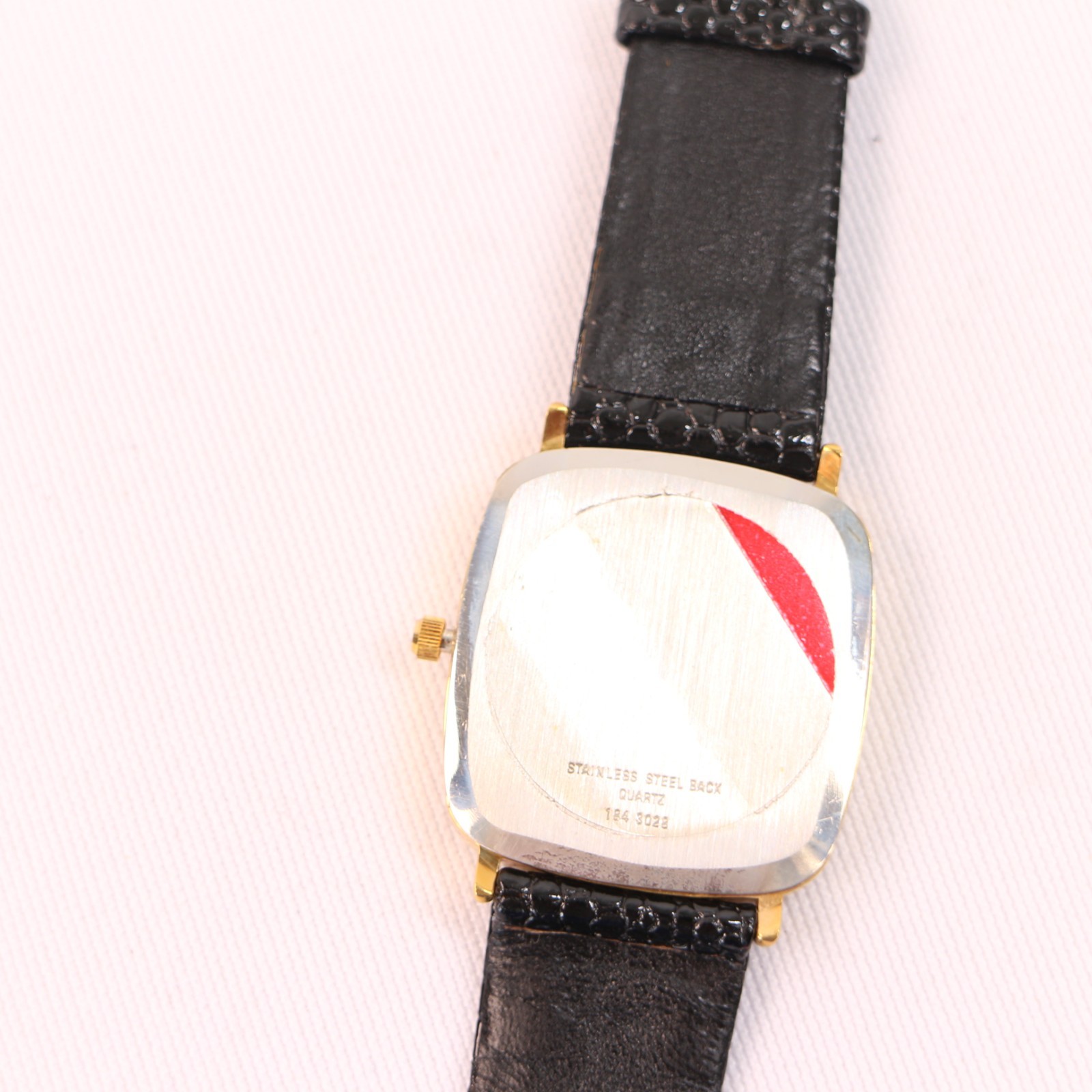 Vintage 1980s VALENTINO Roberto New Old Stock Tank Gold Plated Quartz 25mm Watch