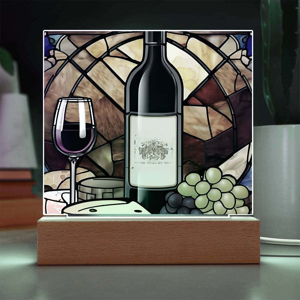 Wine Cheese Plate Acrylic Plaque