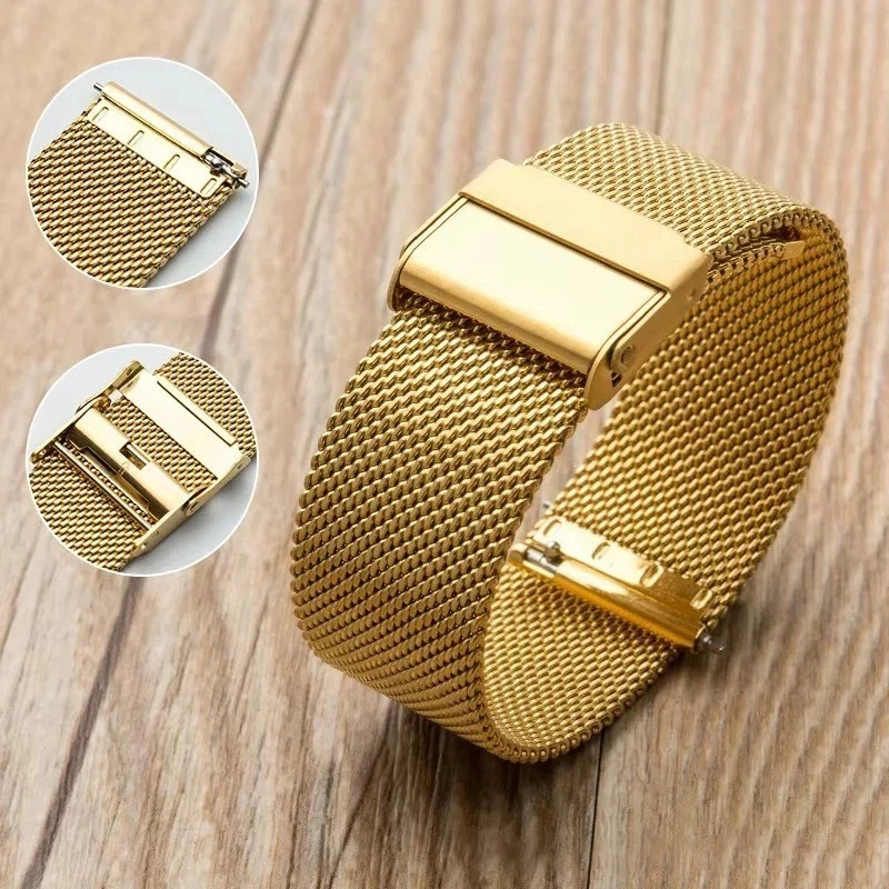 Premium Stainless Steel Milanese Mesh Watch Band Strap 12/14/16/18/20/22/24mm