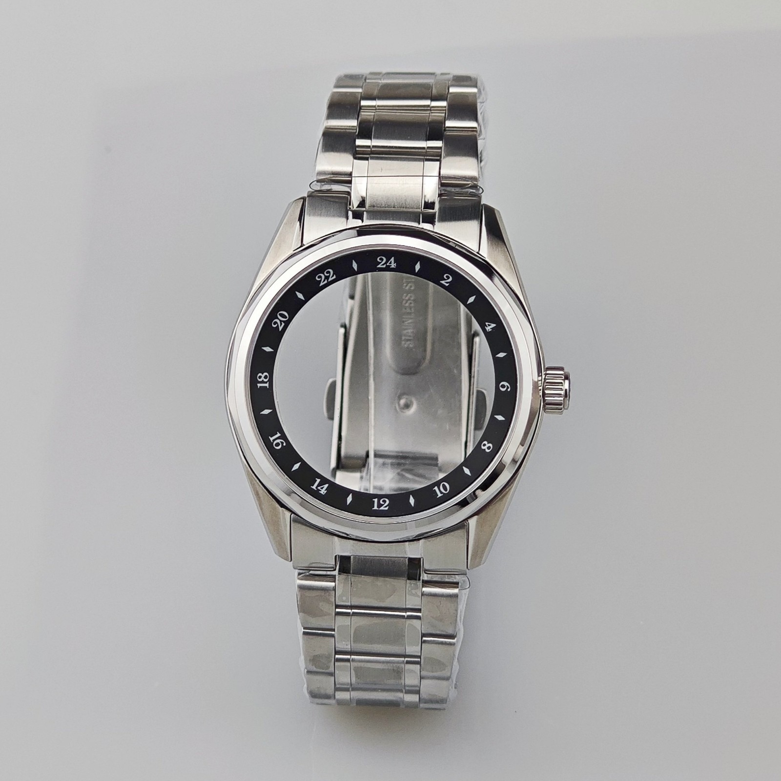 39.5mm Stainless Steel Case+Strap Sapphire Glass For NH34 NH35 NH36 28.5mm Dial