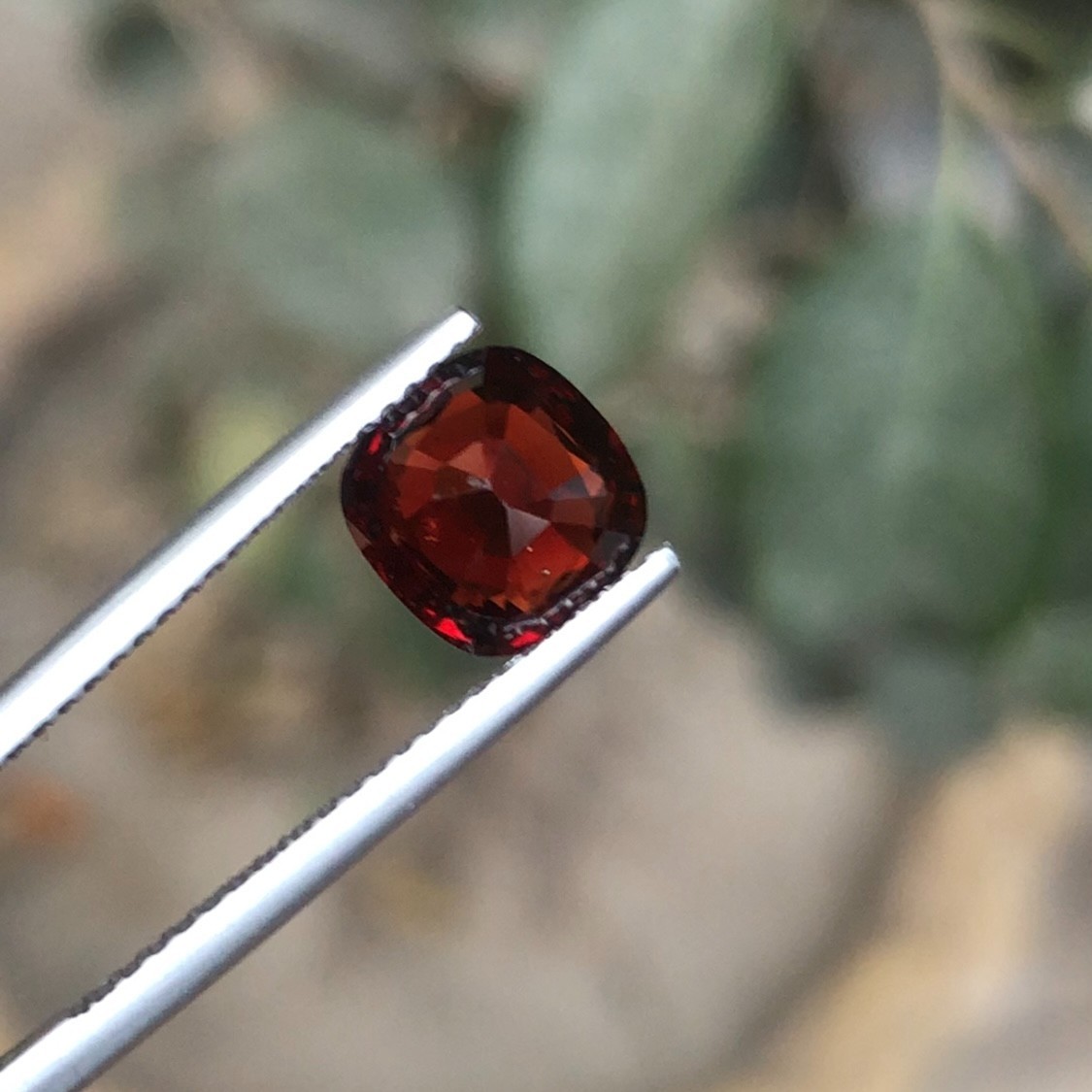1.95 Ct Natural Red Spinel Cushion Cut From Burma, Certified Gemstone No Heat
