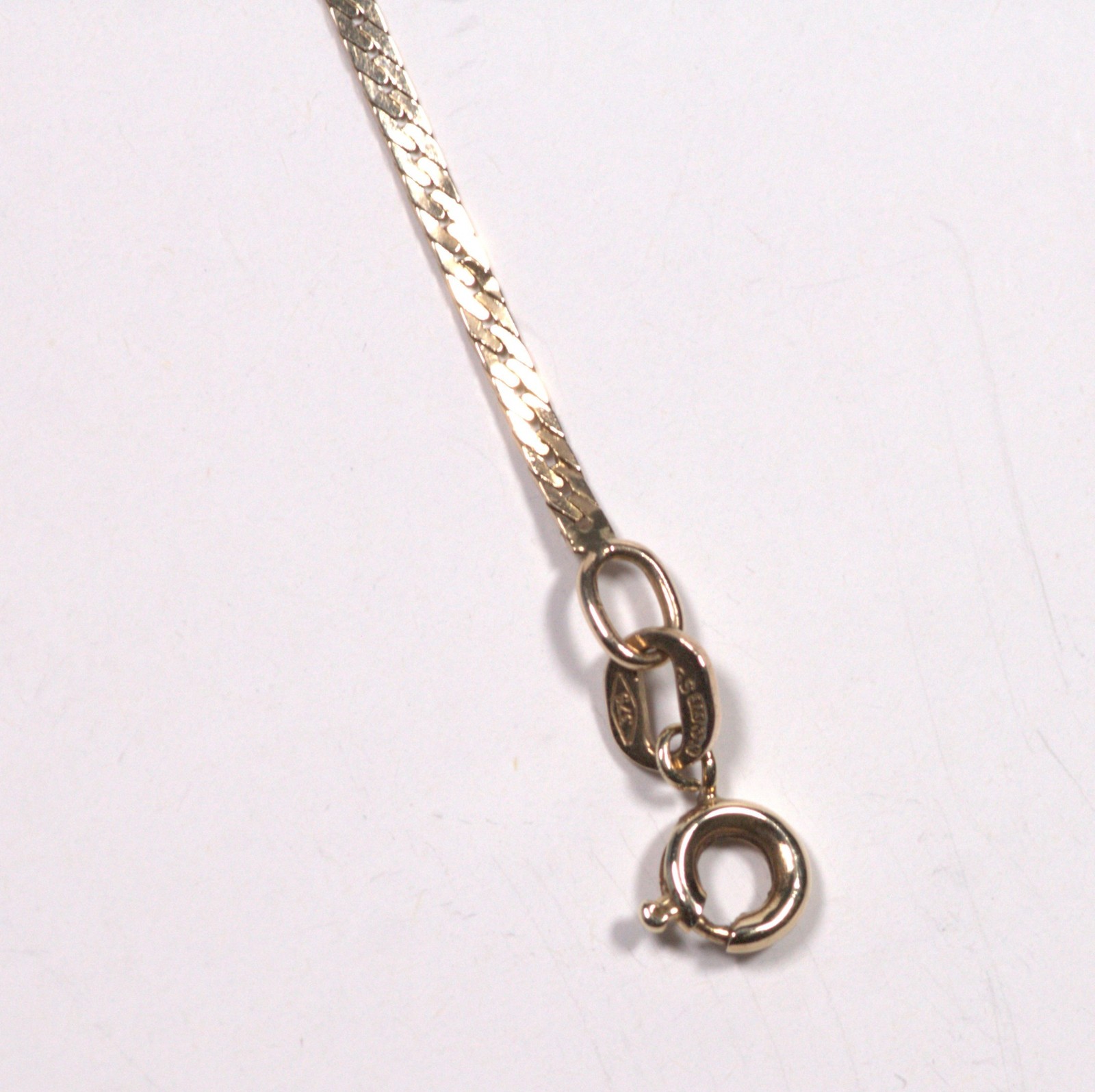 Gold Chain – 9ct Gold Curb Chain Necklace Fine 16 inches 40cm