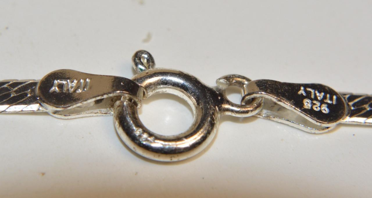 Vintage Stamped MWS 925 Sterling Silver Made in Italy 25″ Flat Shape Chain 6.80g
