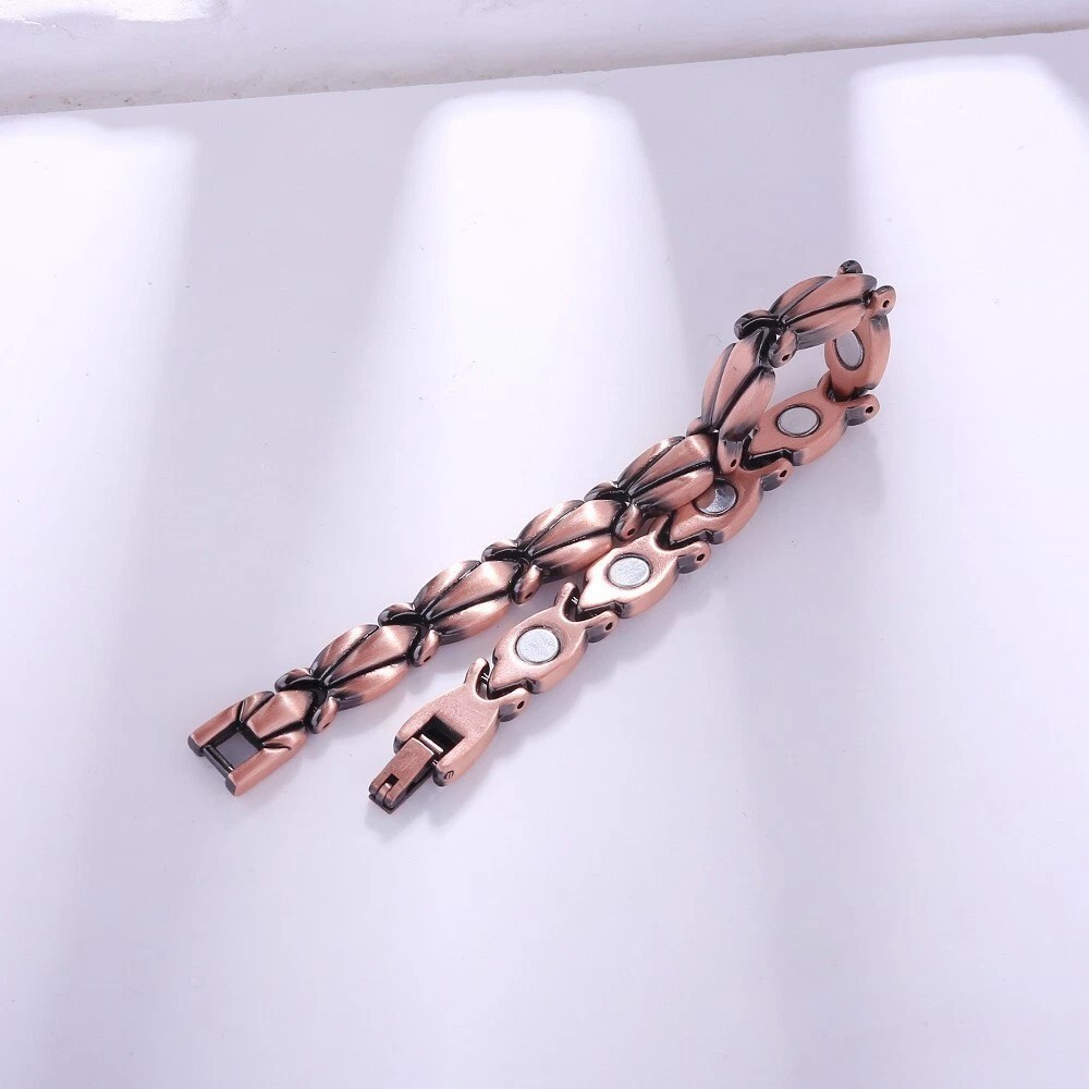 Pure Copper Magnetic Link Bracelet Arthritis Pain Relief Therapy for Women Gift