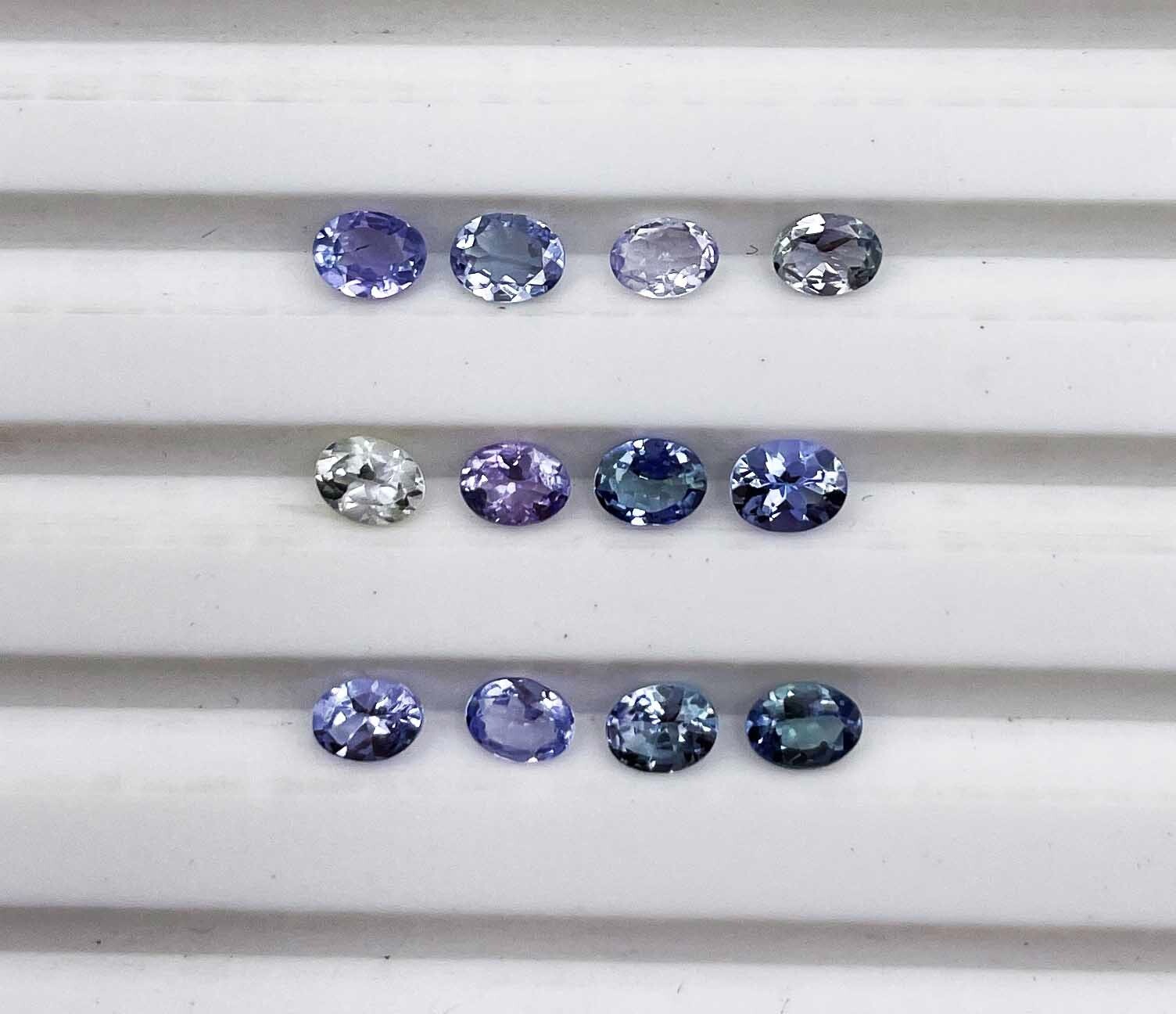 Natural Tanzanite Oval Cut Loose Gemstone Lot 31 Pcs 3*4 MM 5 CT