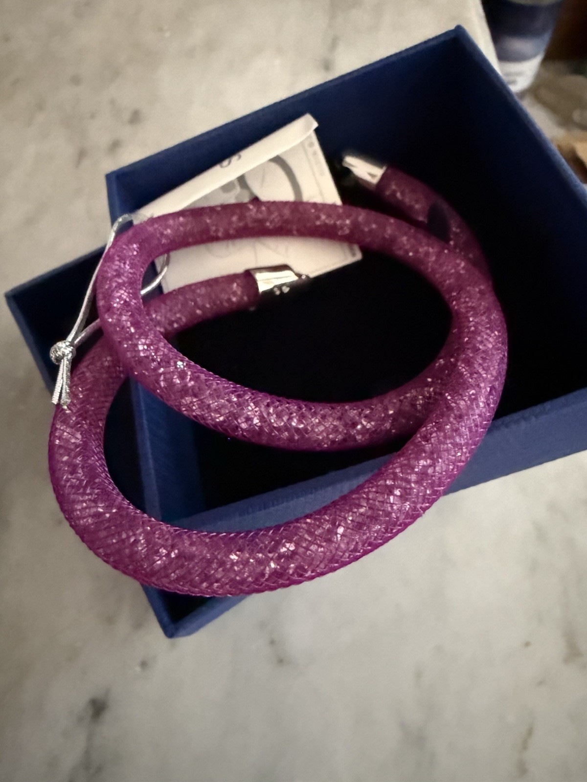 Swarovski Purple Stardust Bangle Bracelet 40 cm Thailand MPN 5287196