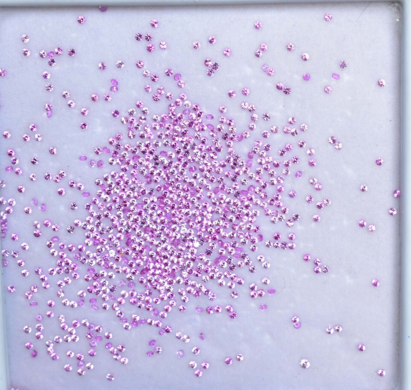 859 Pcs Natural Mogok Pink Ruby AGL Certified 1×1 mm Round Shape Loose Gemstone
