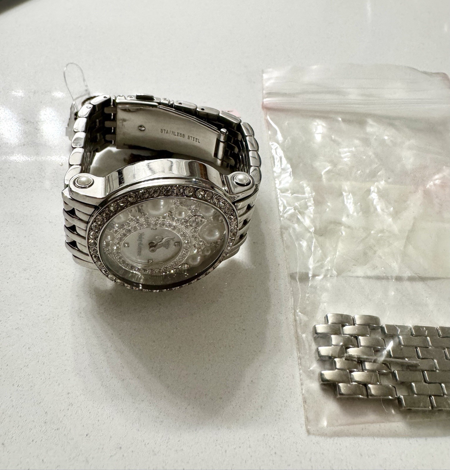 Juicy Couture Silver/Stones & Pearls Women’s Watch