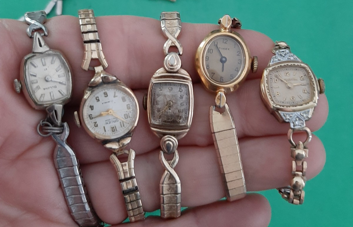 670 Grams GOLD Filled Rolled Wrist Watch Band Recovery Repair Scrap Lot Bulova
