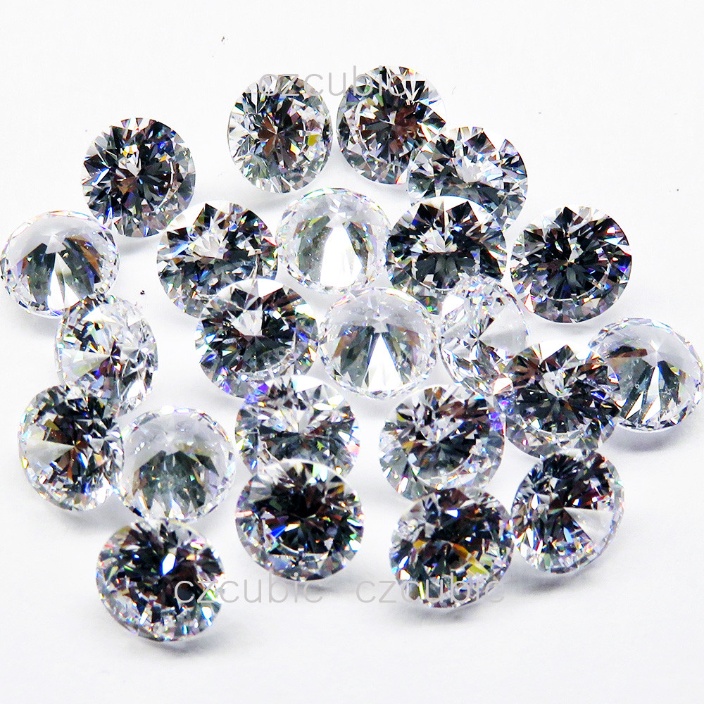 CUBIC ZIRCONIA GREAT QUALITY EACH 20 PCS SIZES LOT LOOSE STONES SHIP in U.S.A