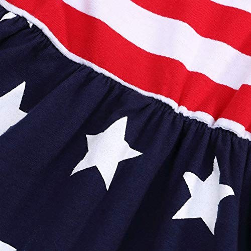 Goodplayer Toddler Kids Baby Girls 4th of July Outfit Straps 12-18 Months Red