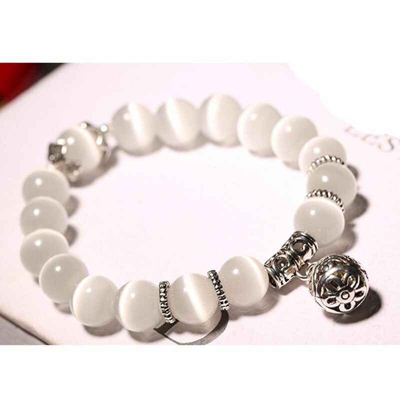 Handmade Natural Gemstone Balance Bracelet Crystal Round 8MM Beads Healing Reiki