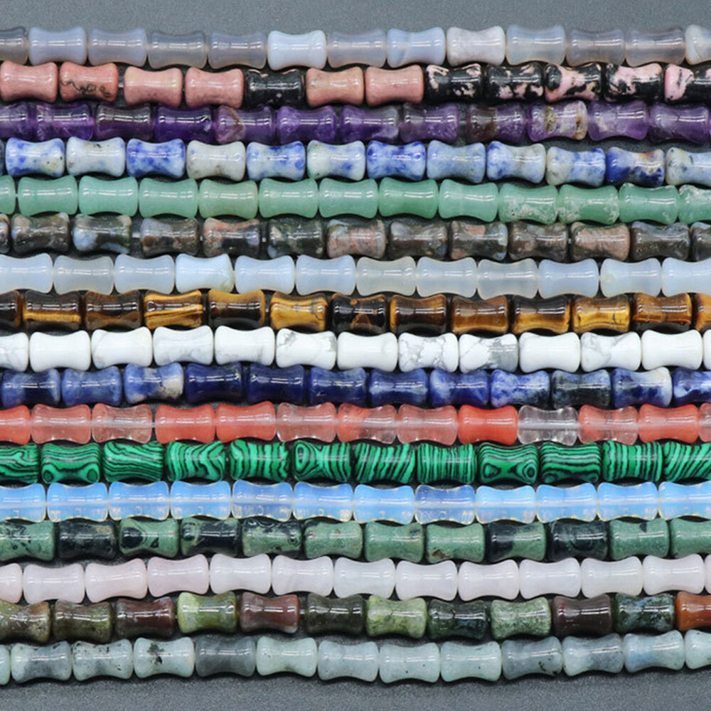 Natural Bamboo Joint Shape Loose Beads 8*12mm Crystal Jewelry Making Gemstone