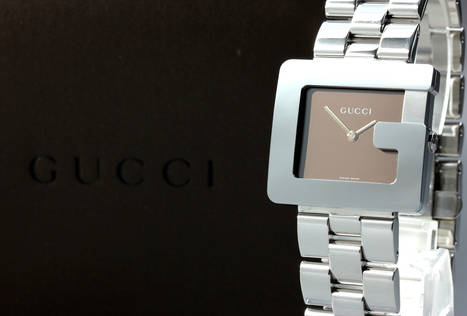 [MINT / Full Set] Gucci 3600M Black G Face 31mm Wrist 7.48in/19cm Qz Mens Watch