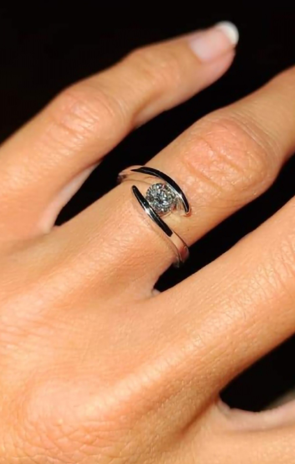 14K White Gold Diamond Wedding Engagement Ring RoundCut IGI Certified 1.1 Carat