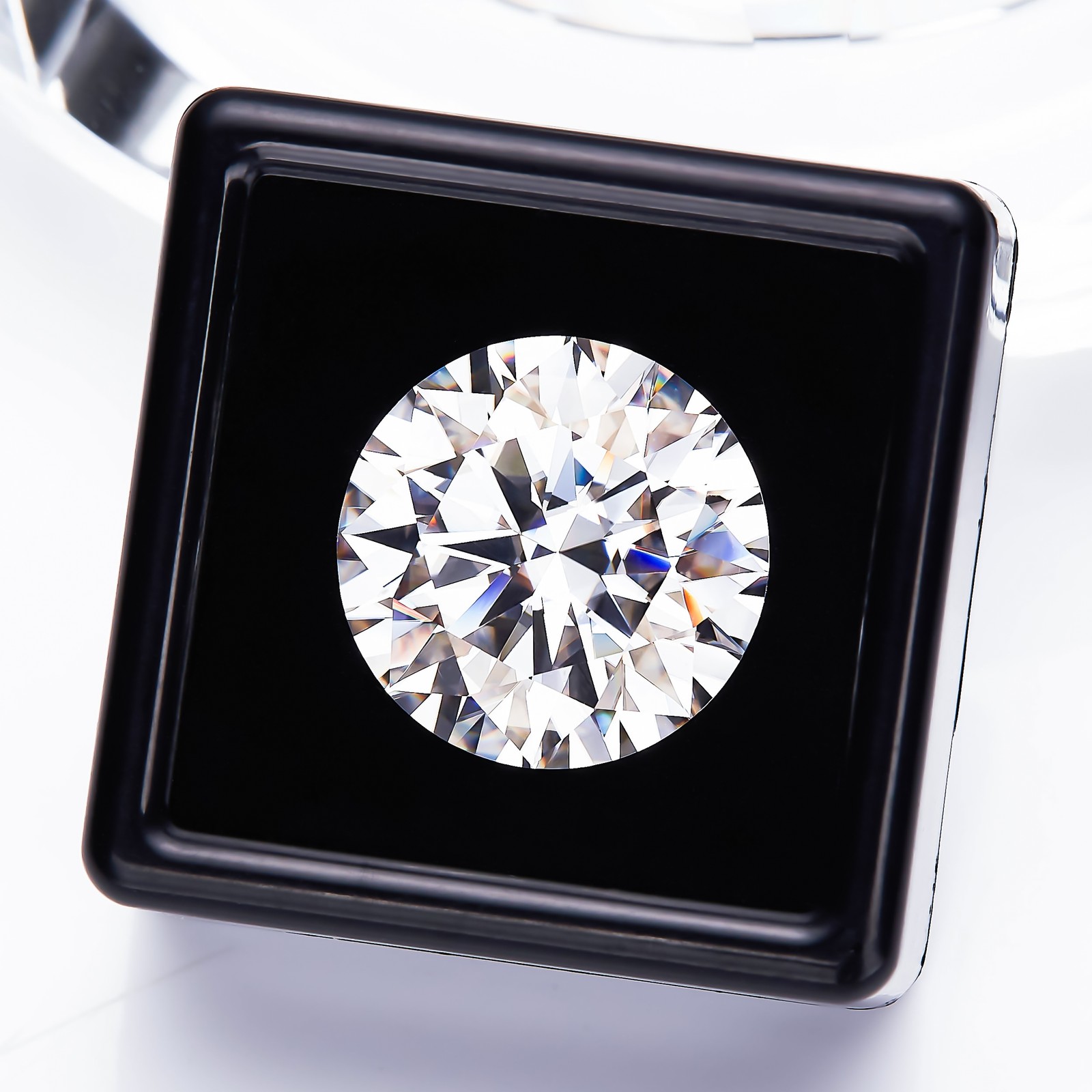 US 10mm 4CT GRA Certified D VVS1 Moissanite Loose Stones Round Cut Pass Tester